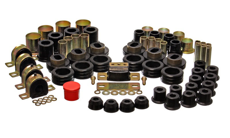 Energy Suspension 3.18108g | 81-87 Chevy/GMC 2WD 1/2 Ton PickUp Black Hyper-flex Master Bushing Set; 1981-1987