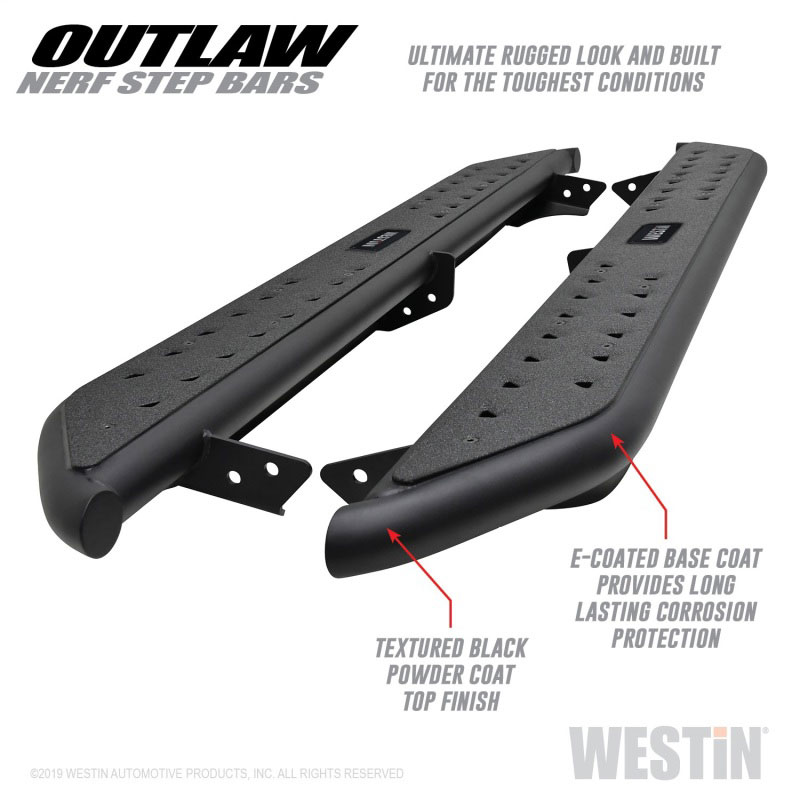 Westin 58-52775 | 05-19 Toyota Tacoma Double Cab Outlaw Nerf Step Bars; 2005-2019