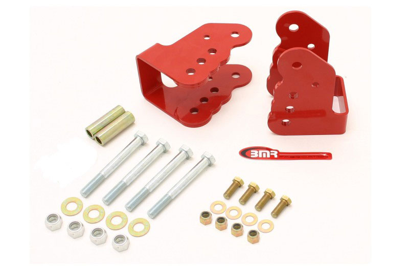 BMR Suspension cab003r | BMR 78-87 G-Body Bolt-On Control Arm Relocation Brackets - Red; 1978-1987