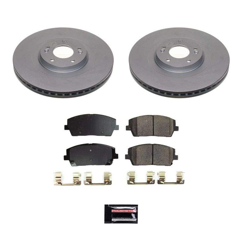 PowerStop crk8750 | Power Stop 20-22 Hyundai Palisade Front Z17 Coated Brake Kit