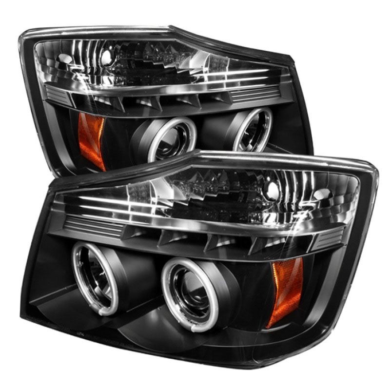 SPYDER 5030207 | Spyder Nissan Titan CCFL LED ( Replaceable LEDs ) Projector Headlights - Black - (PRO-YD-NTI04-CCFL-BK); 2004-2013