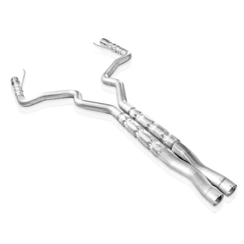 Stainless Works M15CB3X-LMF | Ford Mustang GT Exhaust: 3 inch Chambered Round Catback With Performance Connect X-Pipe and 3-inch Muffler Core; 2015-2016