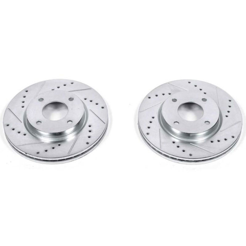 PowerStop jbr1191xpr | Power Stop 09-14 Nissan Cube Front Evolution Drilled & Slotted Rotors - Pair; 2009-2014