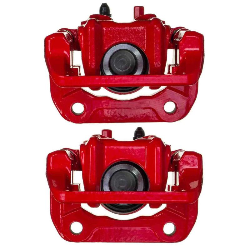 PowerStop s15054 | Power Stop 07-11 Honda CR-V Rear Red Caliper w/Bracket (Pair); 2007-2011