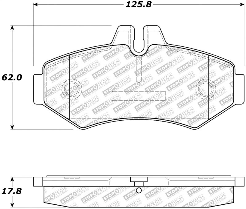 Stoptech 305.09280 | StopTech Street Select Brake Pads Mercedes-Benz G500, Rear; 2002-2015