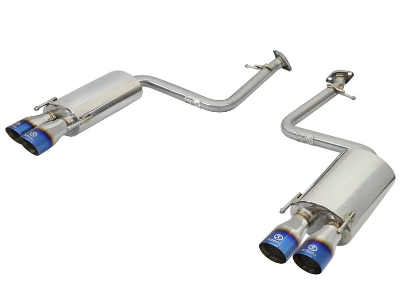 aFe 49-36037-L | Takeda 16-17 Lexus RC 200T 2.0L (t) 2in. SS Axle-Back Exhaust System w/Polished Blue Tips; 2016-2017