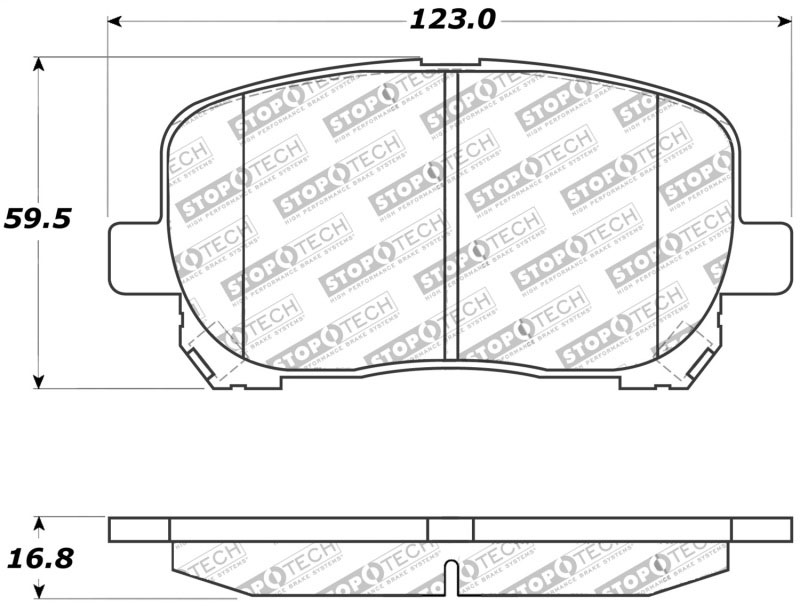 Stoptech 309.09230 | StopTech Sport Brake Pads Pontiac Vibe, Front; 2003-2008