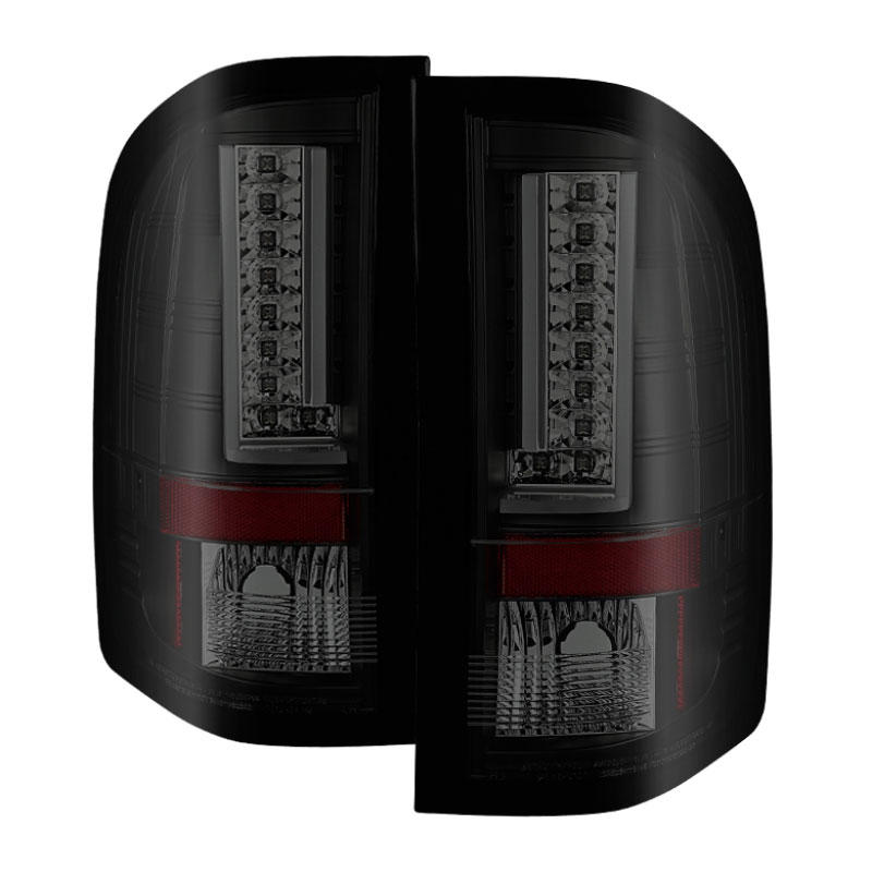 SPYDER 5082626 | Spyder Chevy Silverado Version 2 LED Tail Lights - Black - (ALT-YD-CS07V2-LED-BSM); 2007-2013