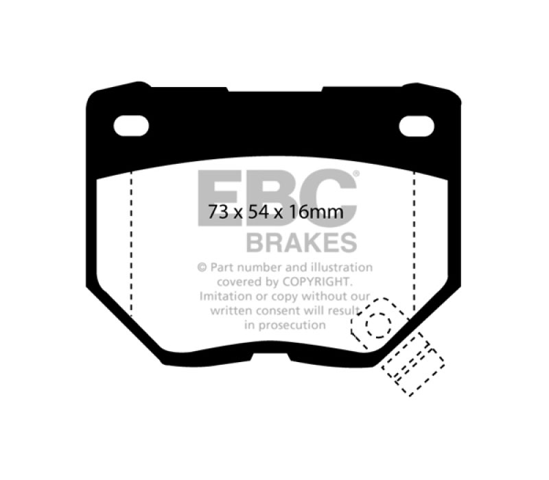 EBC dp4826r | 89-95 Nissan Skyline (R32) 2.6 Twin Turbo GT-R Yellowstuff Rear Brake Pads; 1989-1995