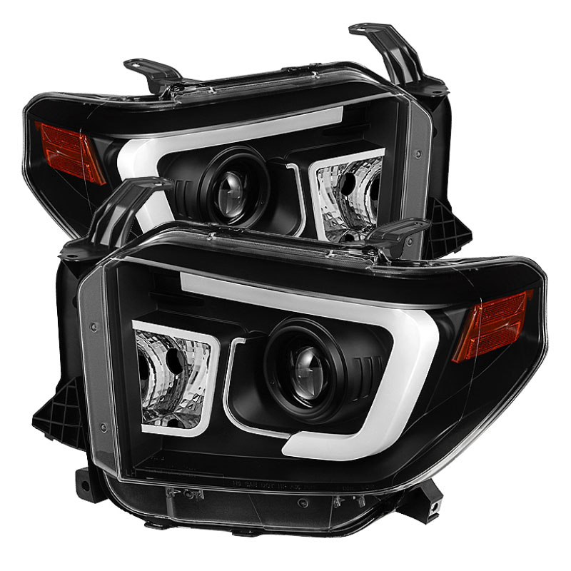 SPYDER 5080158 | Spyder Toyota Tundra Projector Headlights - Light Bar DRL - Black - (PRO-YD-TTU14-DRL-BK); 2014-2018