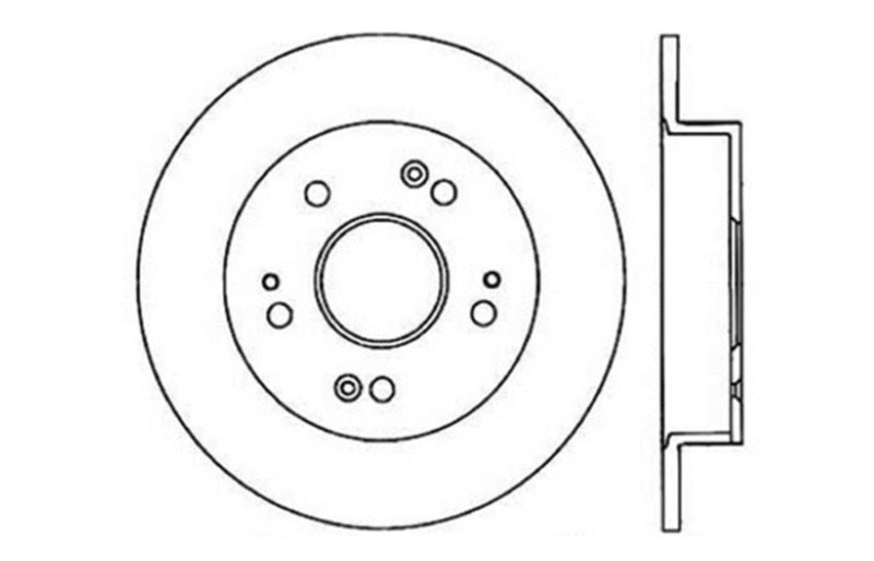 Stoptech 128.40040L | StopTech Acura ILX Sport Cryo Cross Drilled Rotor, Rear Left; 2013-2015