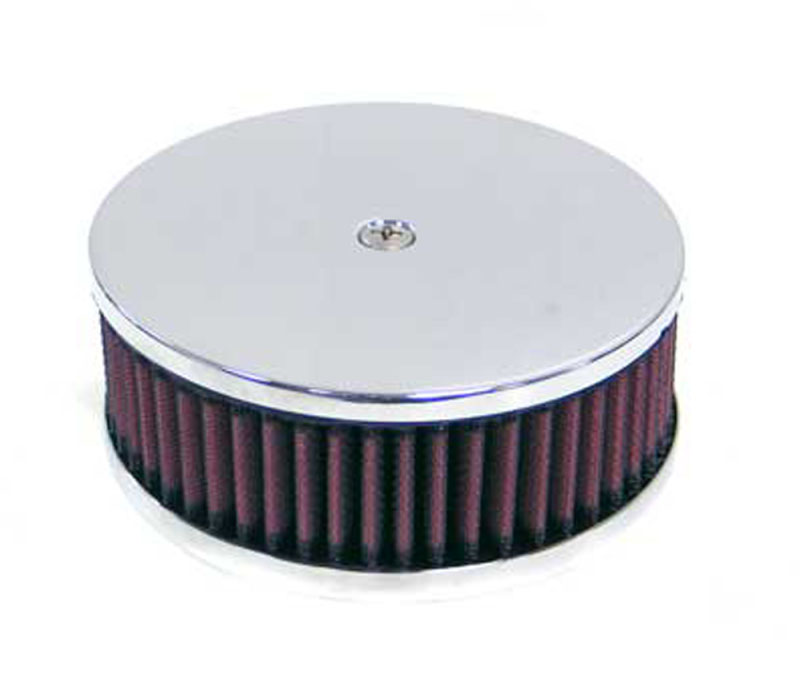 K&N Engineering 601340 | K&N Round Air Filter Assembly 3-1/16in Flange / 5-3/8in OD / 3in Height / 1in VS