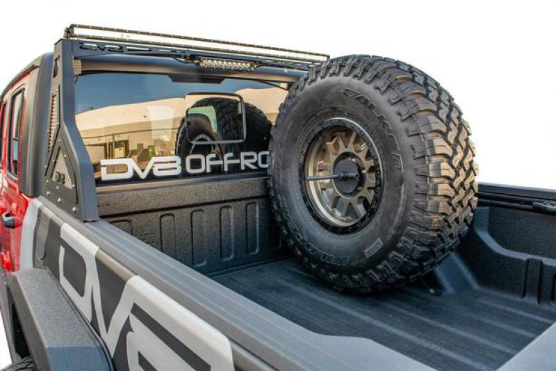 DV8 Offroad tcgl-02 | 2019+ Jeep Gladiator Universal Stand Up In-Bed Tire Carrier; 2019-2024