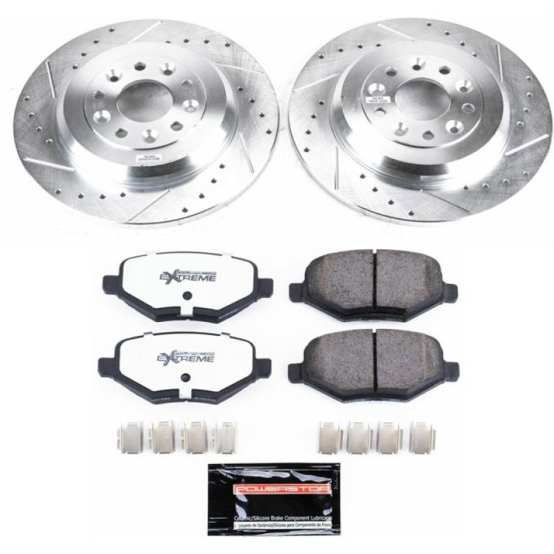 PowerStop k4744-36 | Power Stop 11-15 Ford Edge Rear Z36 Truck & Tow Brake Kit; 2011-2015