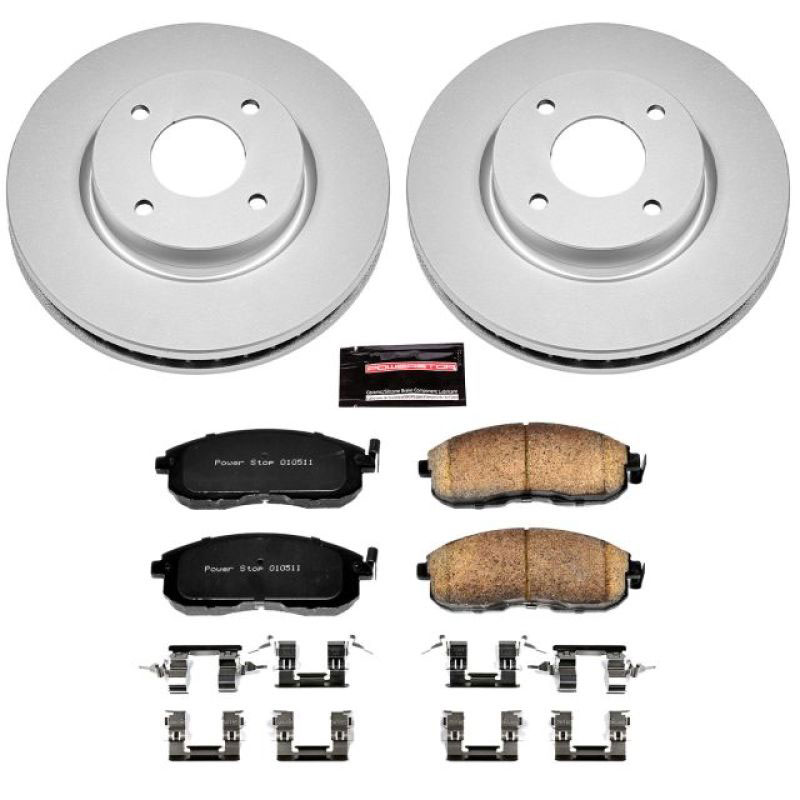 PowerStop crk5817 | Power Stop 09-14 Nissan Cube Front Z17 Evolution Geomet Coated Brake Kit; 2009-2014