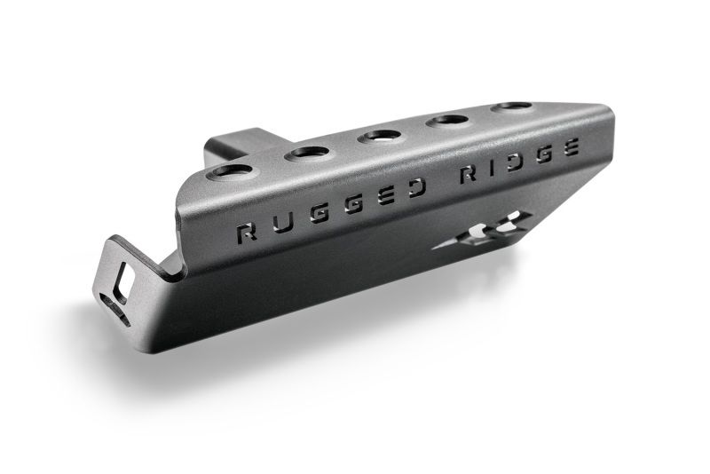 Rugged Ridge 1801301 | 07-23 Jeep Wrangler JK/JKU/JL/JLU & 20-23 Gladiator Hitch Skid Plate 2in. Rec - Tex Blk; 2007-2023