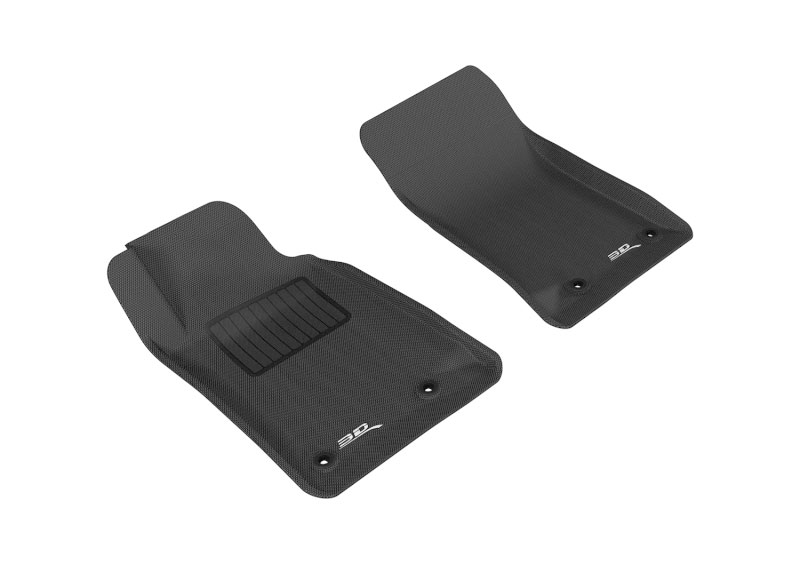 3D Maxpider l1ch01711509 | 3D MAXpider 2010-2015 Chevrolet Camaro Kagu 1st Row Floormat - Black; 2010-2015