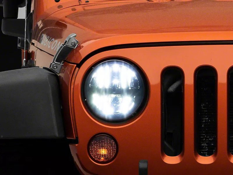 Raxiom j108039 | 97-18 Jeep Wrangler TJ/JK Axial Series LED Headlights- Black Housing (Clear Lens); 1997-2018