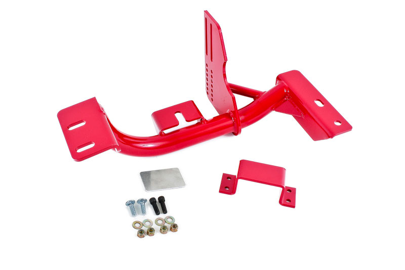 BMR Suspension TCC011R | BMR Torque Arm Relocation Crossmember Camaro with T56 / M6, LT1 Red; 1993-1997