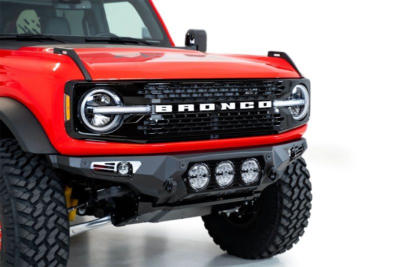 Addictive Desert Designs f230194130103 | 21-22 Ford Bronco Bomber Front Bumper (w/ 3 Rigid 360 Mounts); 2021-2022