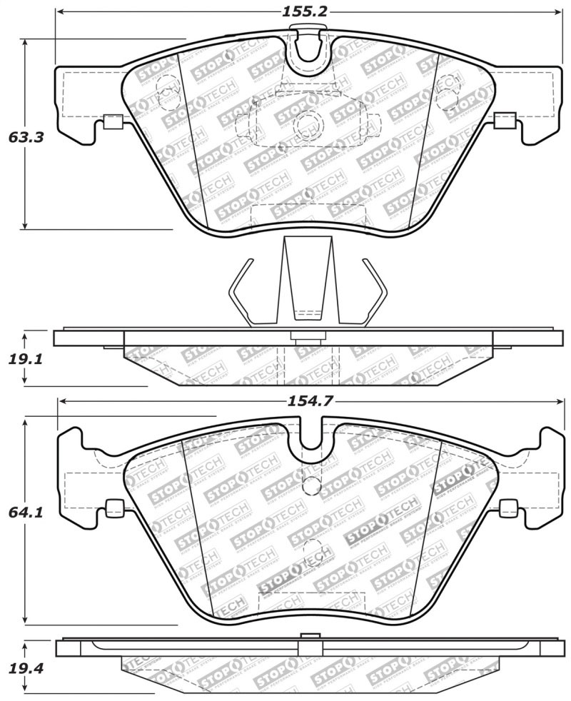 Stoptech 309.10610 | StopTech Sport Brake Pads BMW Z4, Front; 2009-2010