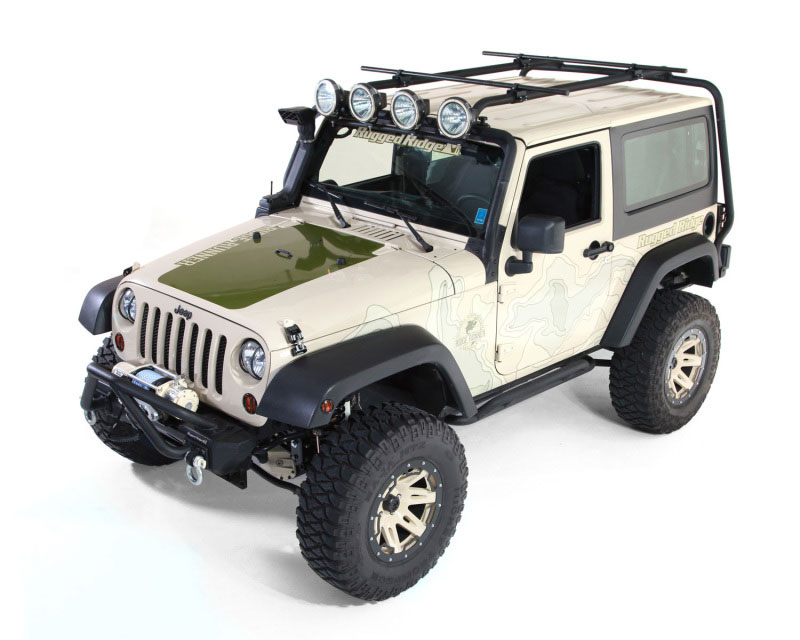 Rugged Ridge 11703.21 | 07-18 Jeep Wrangler 2-Door Sherpa Roof Rack Kit; 2007-2018