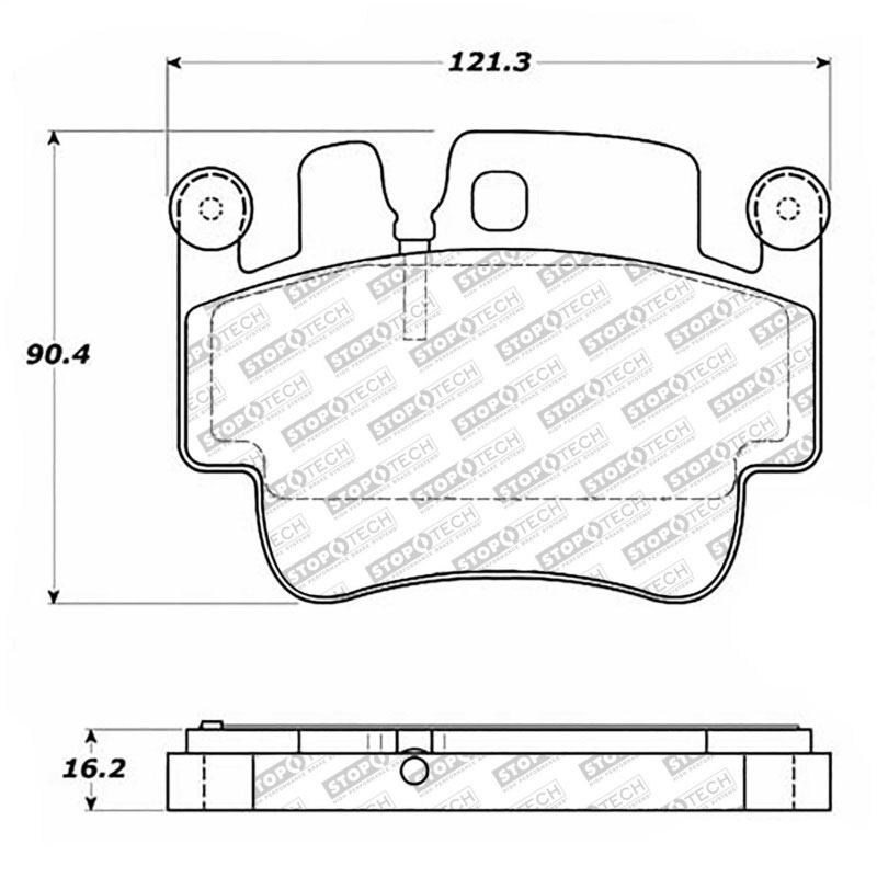 Stoptech 305.09170 | StopTech Street Select Brake Pads Porsche Cayman Iron Disc, Front; 2006-2006