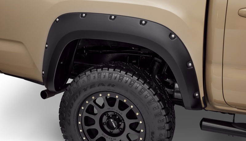 Bushwacker 30048-02 | 16-18 Toyota Tacoma Pocket Style Flares 2pc 60.5/73.7in Bed - Black; 2016-2018