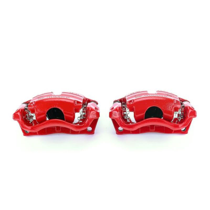 PowerStop s7158 | Power Stop 14-18 Mazda 3 Front Red Calipers w/Brackets - Pair; 2014-2018