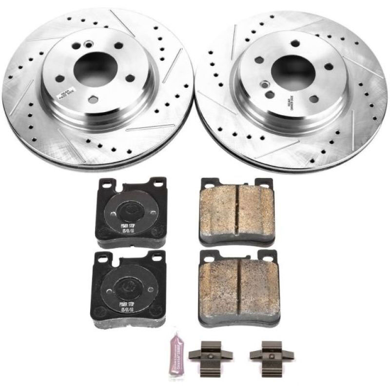 PowerStop k6718 | Power Stop 01-04 Mercedes-Benz CLK55 AMG Rear Z23 Evolution Sport Brake Kit; 2001-2004