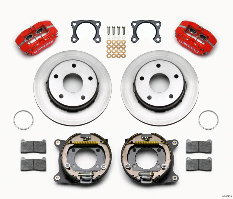 Wilwood 140-13733-r | Dynapro Lug Mount P/S Park Brake Kit Red Big Ford 2.00in Off Bronco 5 x 5.50; 1965-1977