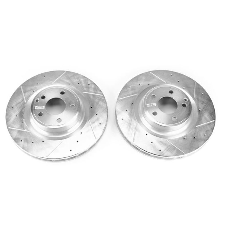 PowerStop ebr1458xpr | Power Stop 17-18 Mercedes-Benz SLC300 Front Evolution Drilled & Slotted Rotors - Pair; 2017-2018