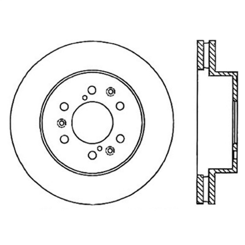 Stoptech 126.66057SR | StopTech Cadillac XTS Sport Slotted Brake Rotor, Front Right; 2013-2016