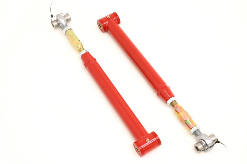 BMR Suspension TCA004R | BMR Camaro Lower Control Arms, On-car Adjustable with Polyurethane & Rod End Combo Red; 1982-2002