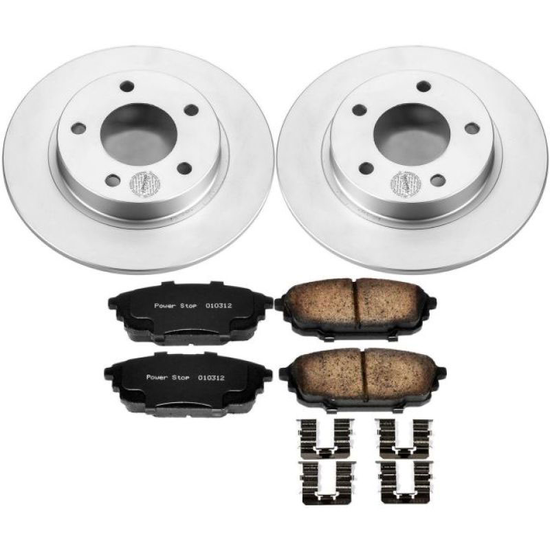 PowerStop crk792 | Power Stop 01-03 Mazda Protege Rear Z17 Evolution Geomet Coated Brake Kit; 2001-2003