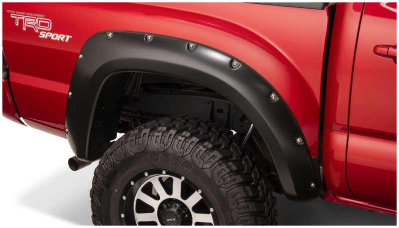 Bushwacker 31052-02 | 05-15 Toyota Tacoma Fleetside Pocket Style Flares 2pc 73.5in Bed - Black; 2005-2015