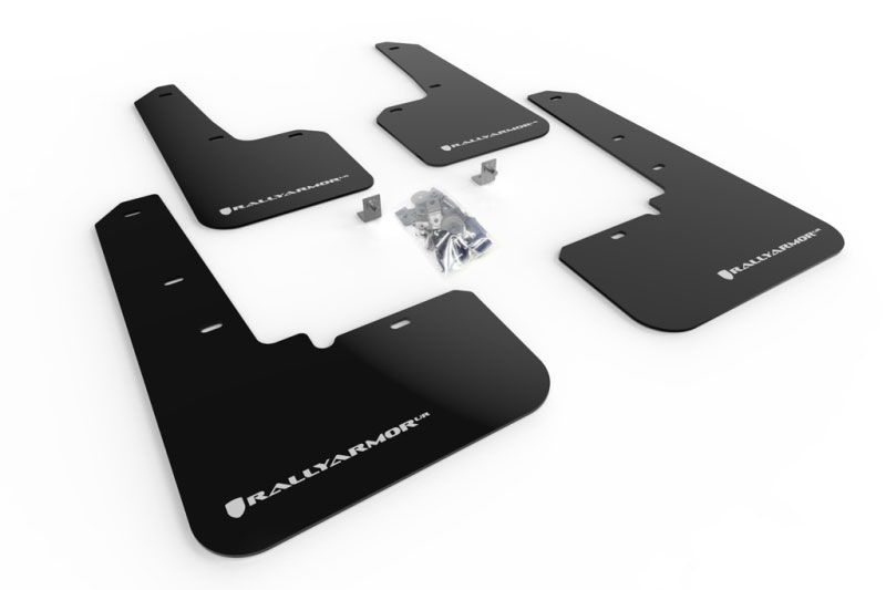 Rally Armor mf66-ur-blk/wh | 20+ Subaru Outback UR Black Mud Flap w/ White Logo; 2020-2022