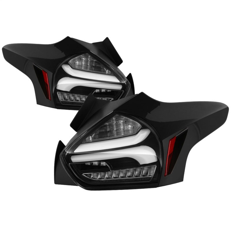 SPYDER 5085719 | Spyder 15-17 Ford Focus Hatchback LED Tail Lights w/Indicator/Reverse - Black (ALT-YD-FF155D-LED-BK); 2015-2017