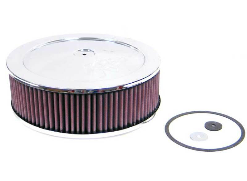 K&N Engineering 601140 | K&N Custom Round Filter 2-5/8in FLG / 11in Dia / 4-1/8in H w/VENT