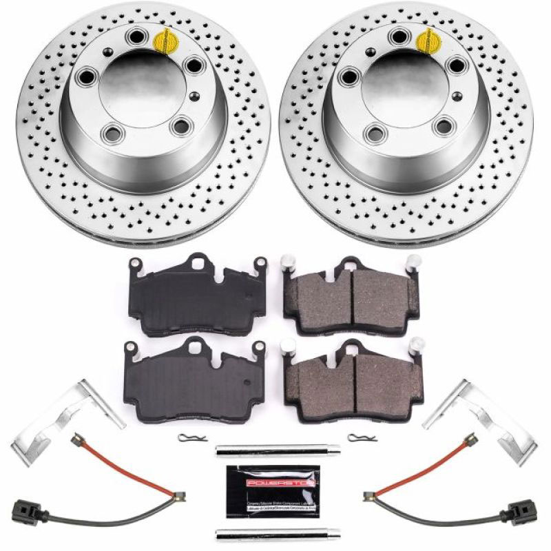 PowerStop crk7088 | Power Stop 17-18 Porsche 718 Boxster Rear Z23 Evolution Sport Coated Brake Kit; 2017-2018