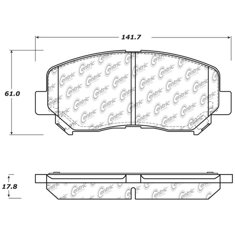 Stoptech 308.16400 | StopTech Street Brake Pads Dodge Dart, Front; 2013-2015