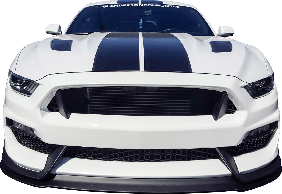 Anderson Composites AC-FB15FDMU-GR-GF | Mustang Front Bumper Fiberglass GT350 Style; 2015-2017