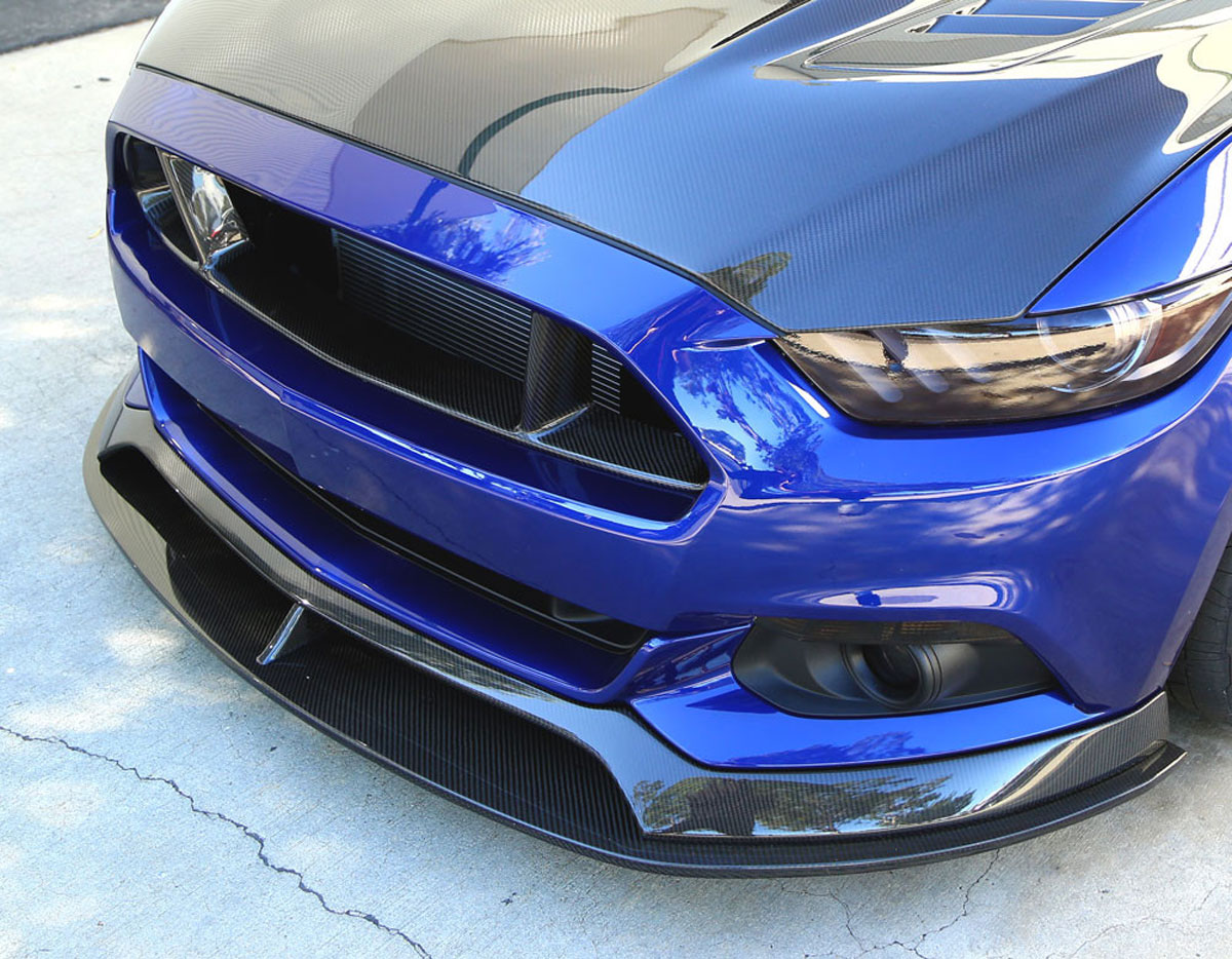 Anderson Composites AC-FL15FDMU-AR | Mustang Carbon Fiber Front Chin Splitter Type-Ar; 2015-2017