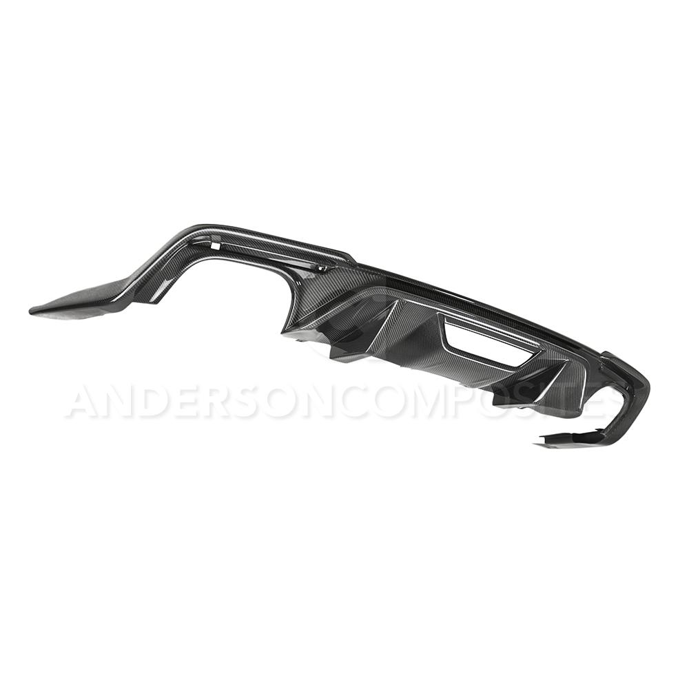 Anderson Composites AC-RL18FDMU-AO | Mustang Eco Boost/GT Type-OE Carbon Fiber Rear Diffuser; 2018-2022