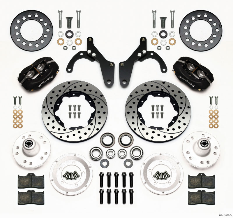 Wilwood 140-12458-d | Forged Dynalite Front Kit 11.00in Drilled 59-64 Chevy Impala / 63-64 Corvette; 1959-1964