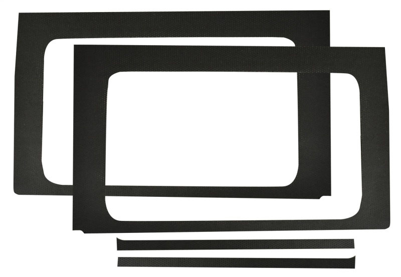 DEI 50177 | 18-23 Jeep Wrangler JL 4-Door Boom Mat Rear Side Window Trim - 4 Piece - Black Leather Look; 2018-2023