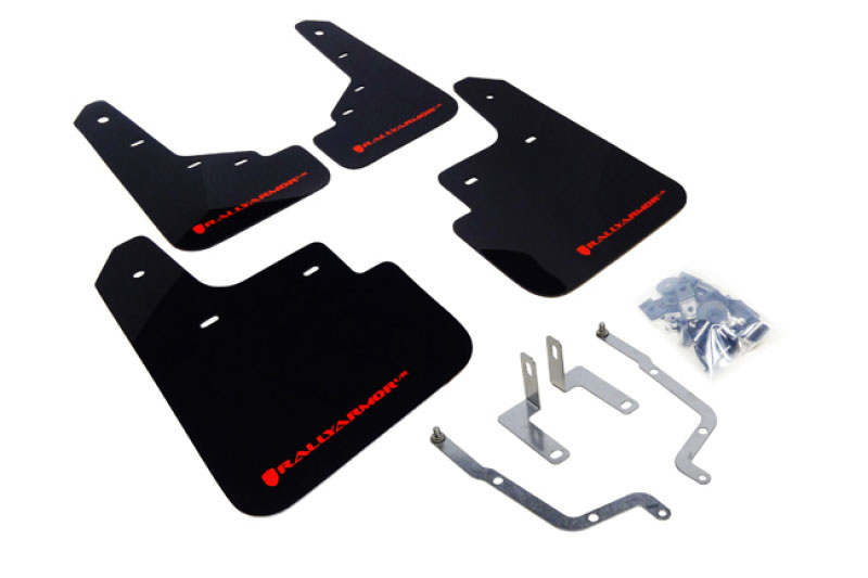 Rally Armor mf31-ur-blk/rd | 2014+ Mazda3/Mazdaspeed3 UR Black Mud Flap w/ Red Logo; 2014-2021