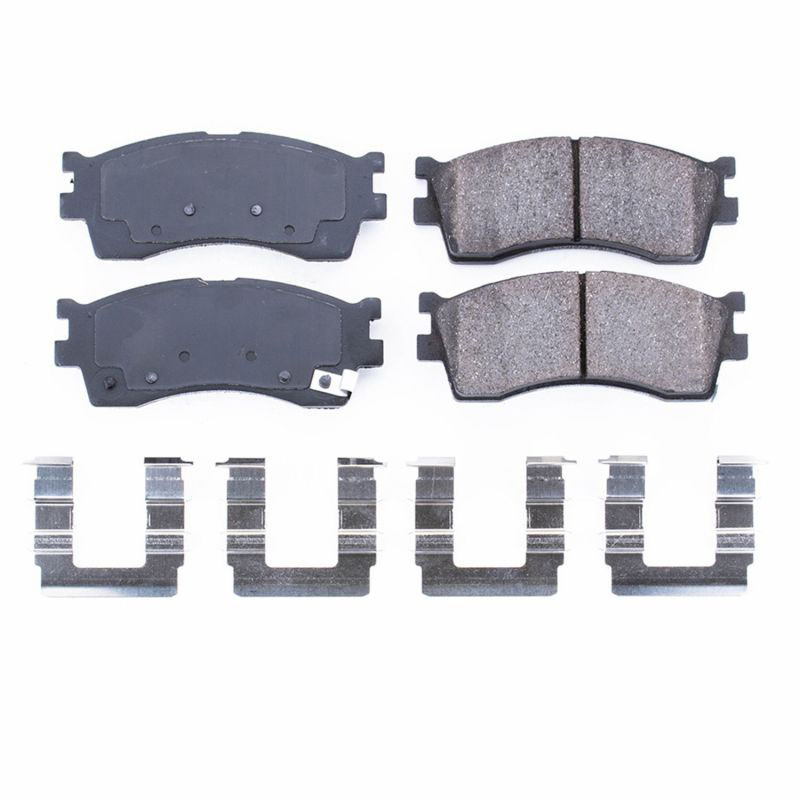 PowerStop 17889 | Power Stop 02-05 Kia Rio Front Z17 Evolution Ceramic Brake Pads w/Hardware; 2002-2005