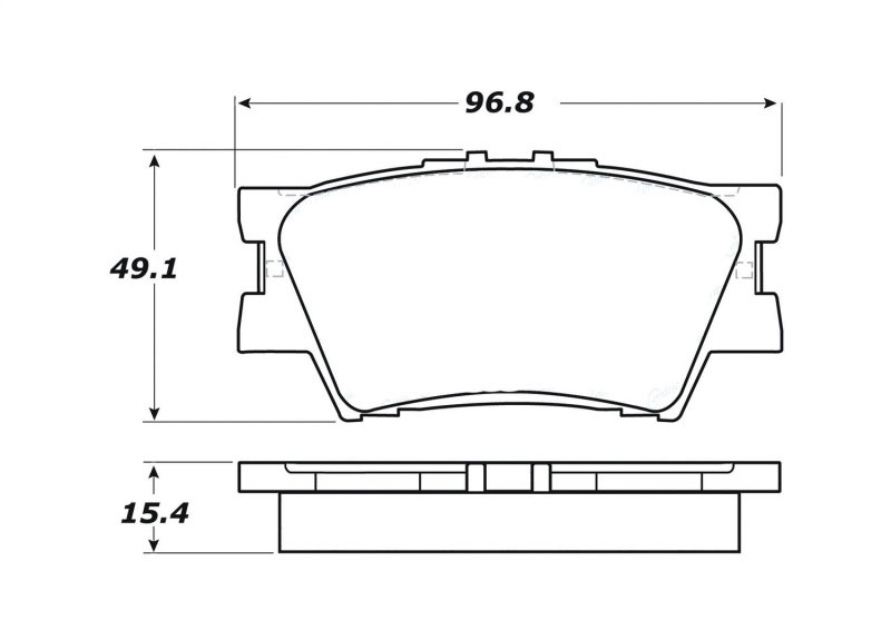 Stoptech 308.12120 | StopTech Street Brake Pads Pontiac Vibe AWD, Rear; 2009-2010