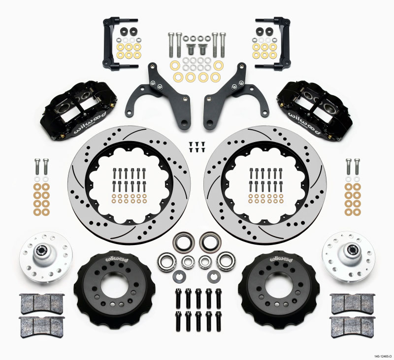 Wilwood 140-12465-d | Narrow Superlite 6R Front Hub Kit 14.00in Drilled 59-64 Chevy Impala / 63-64 Corvette; 1959-1964